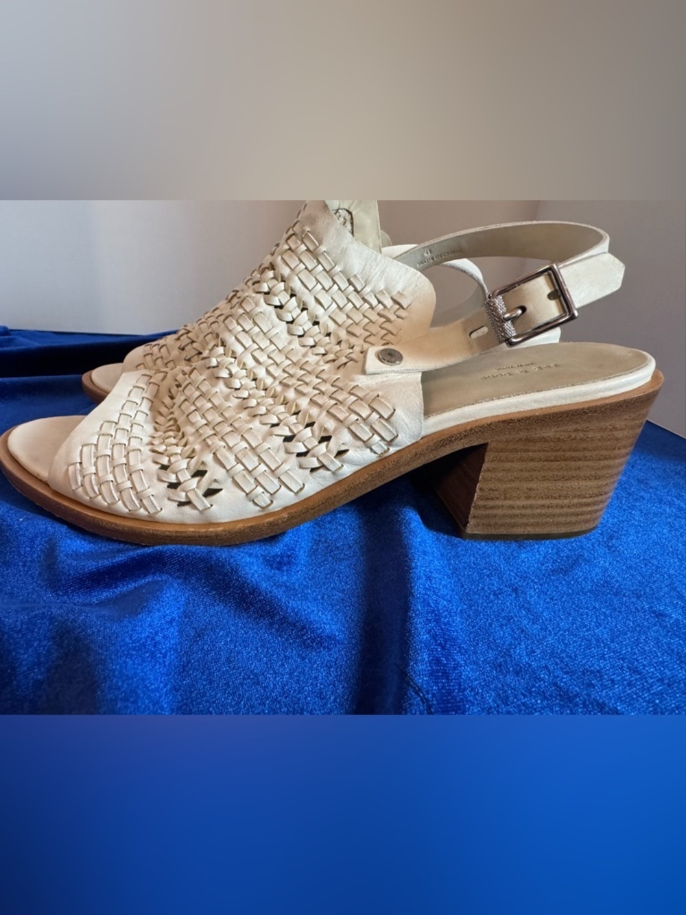 Rag & bone Wyatt Mid Block Heel Woven Slingback Sandals - Open Toe - Picture 9 of 9